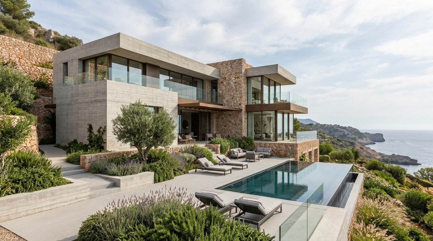 Casa Ladera, vivienda contemporánea con piscina